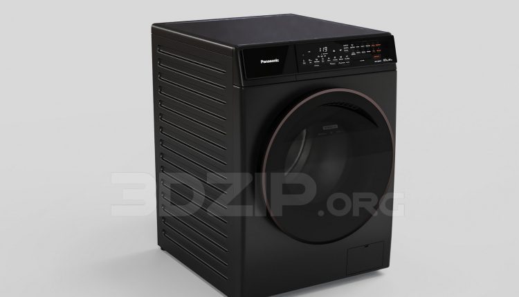16497. Free 3ds Max Washing Machine Model Download (1)