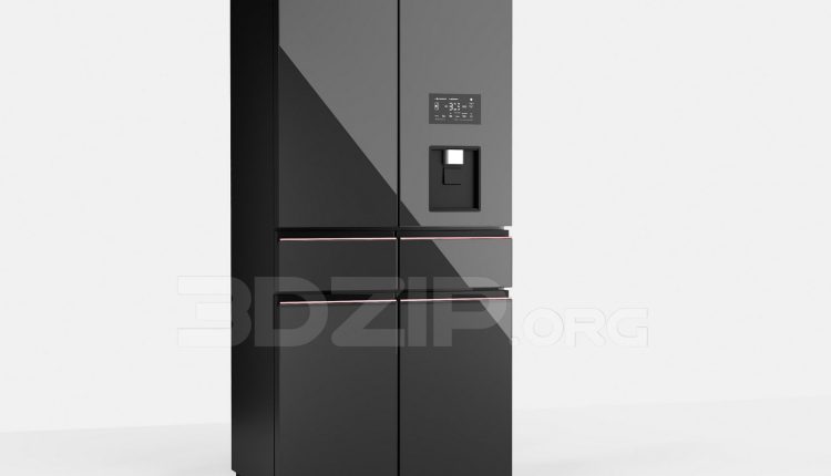 16501. Free 3ds Max Refrigerator Model Download (1)