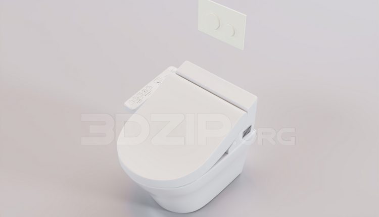 16508. Free 3ds Max Toilet Model Download (2)
