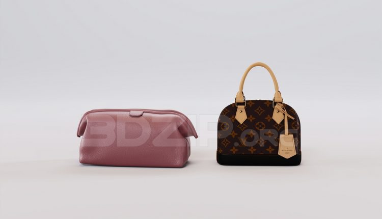 16534. Free 3ds Max Hand Bag Model Download (1)