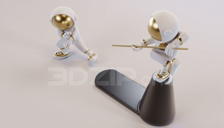 16537. Free 3ds Max Decorative Set Model Download (1)