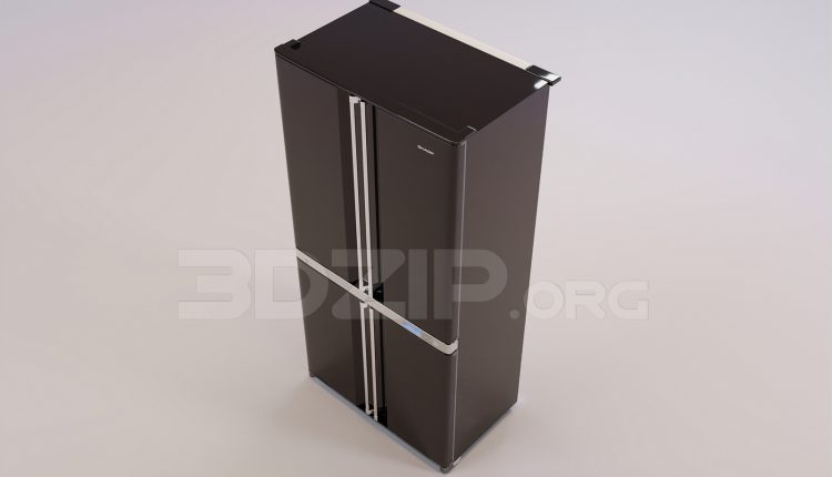 16543. Free 3ds Max Refrigerator Model Download (1)