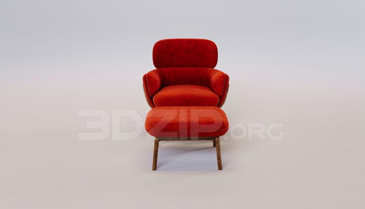 16548. Free 3ds Max Armchair Model Download (2)