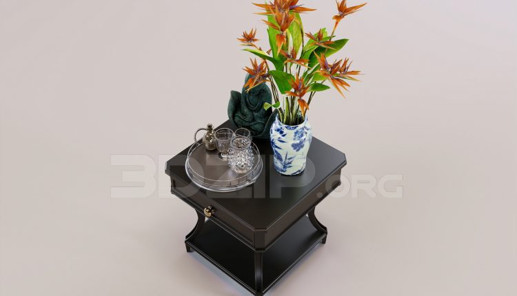 16558. Free 3ds Max Tea Table Model Download (1)