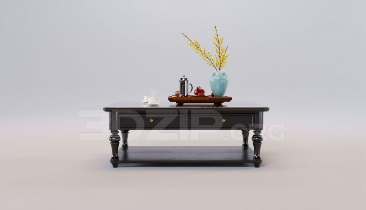 16559. Free 3ds Max Tea Table Model Download (2)