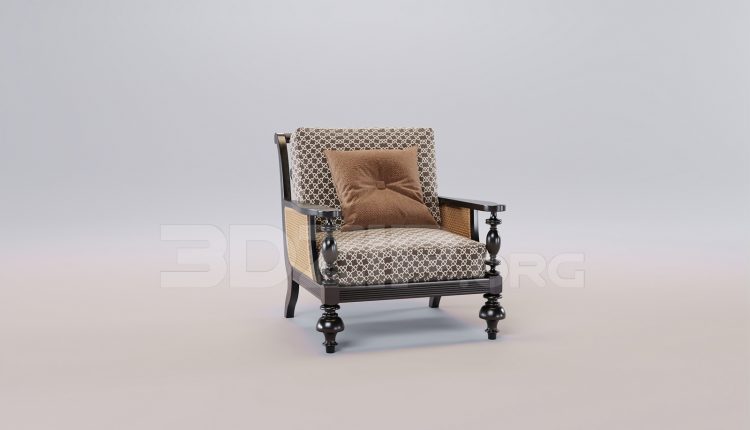 16564. Free 3ds Max Armchair Model Download (2)
