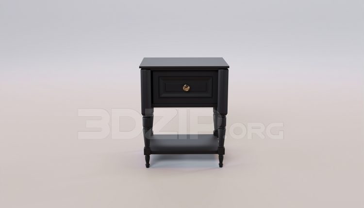 16568. Free 3ds Max Bedside Table Model Download (2)