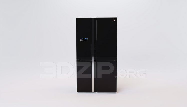 16577. Free 3ds Max Refrigerator Model Download (1)