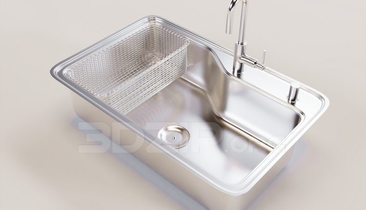 16579. Free 3ds Max Kitchen Sink Model Download (1)