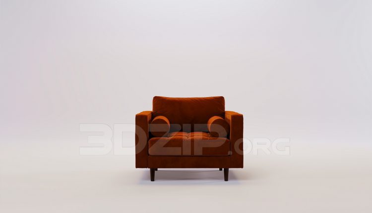 16582. Free 3ds Max Armchair Model Download (2)