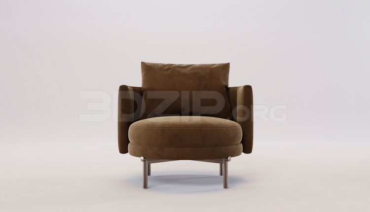 16595. Free 3ds Max Armchair Model Download (2)