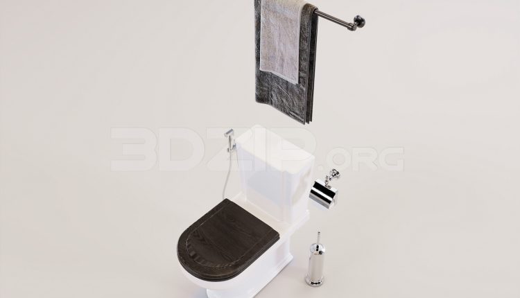 16604. Free 3ds Max Toilet Model Download (1)