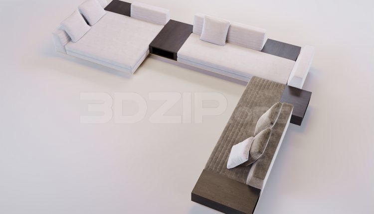 16614. Free 3ds Max Sofa Model Download (1)