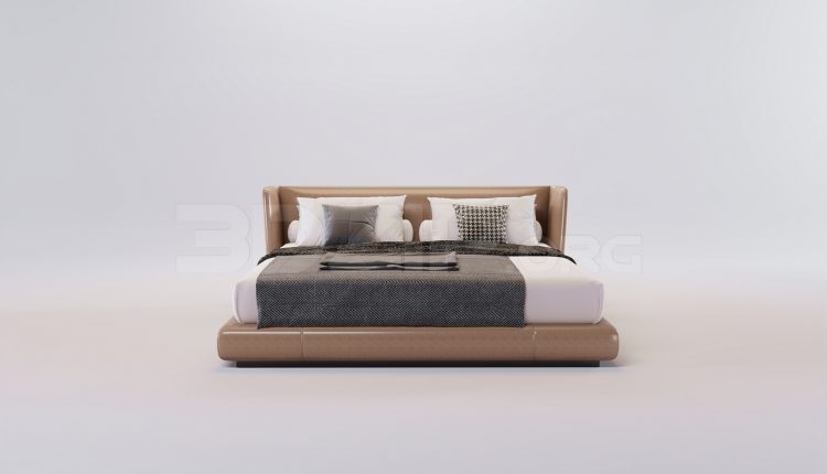 16624. Free 3ds Max Bed Model Download (1)