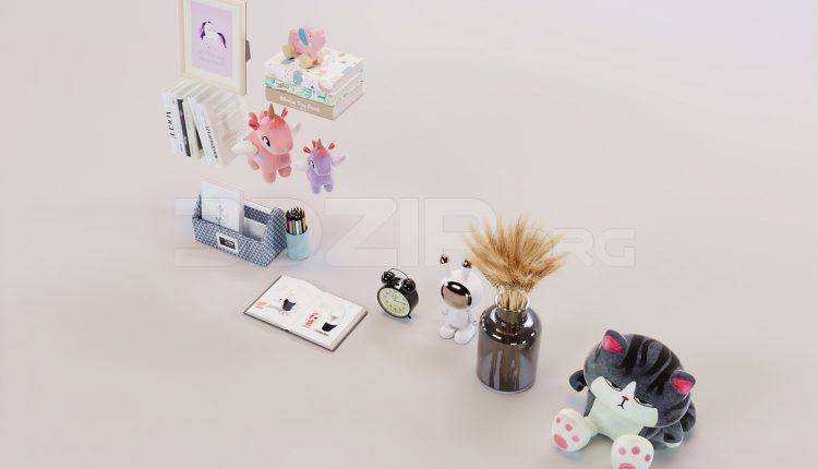 16638. Free 3ds Max Decorative Set Model Download (2)