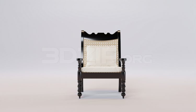 16641. Free 3ds Max Armchair Model Download (1)