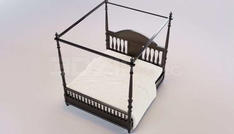 16642. Free 3ds Max Bed Model Download (2)