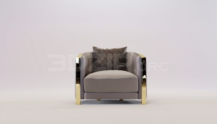 16646. Free 3ds Max Armchair Model Download (2)