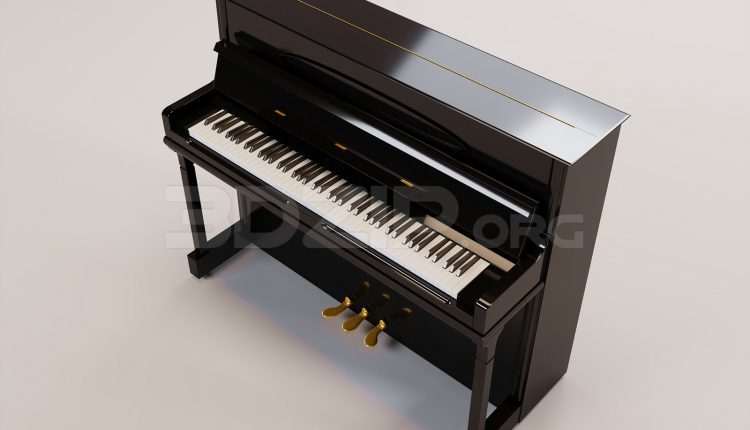 16662. Free 3ds Max Piano Model Download (1)