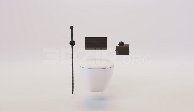 16664. Free 3ds Max Toilet Model Download (2)