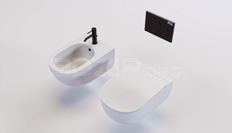 16682. Free 3ds Max Toilet Model Download (1)