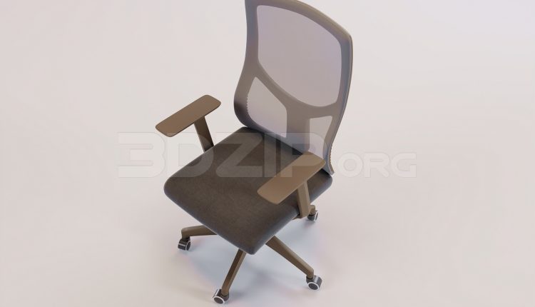 16687. Free 3ds Max Office Chair Model Download (1)