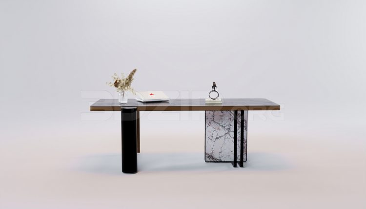 16707. Free 3ds Max Work Desk Model Download (2)