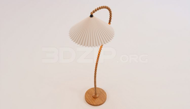 16712. Free 3ds Max Floor Lamp Model Download (1)