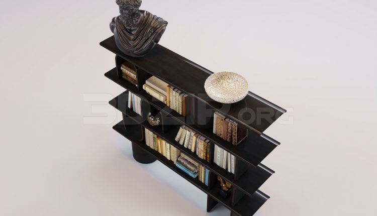 16714. Free 3ds Max Decorative Shelves Model Download (2)