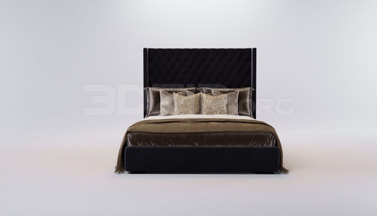 16716. Free 3ds Max Bed Model Download (1)