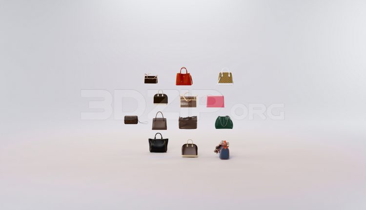16723. Free 3ds Max Hand Bag Model Download (2)