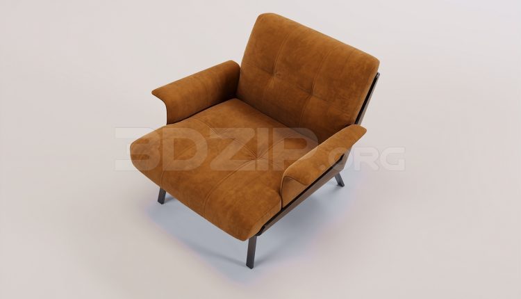 16730. Free 3ds Max Armchair Model Download (1)