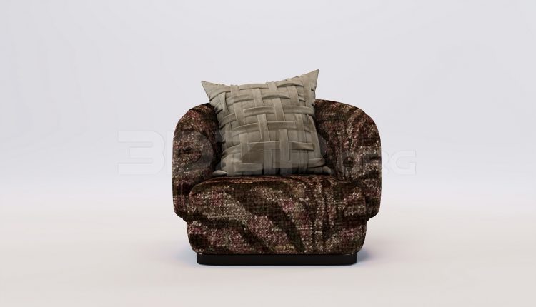 16746. Free 3ds Max Armchair Model Download (1)