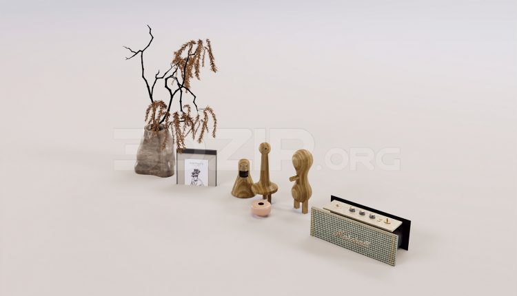 16748. Free 3ds Max Decorative Set Model Download (1)