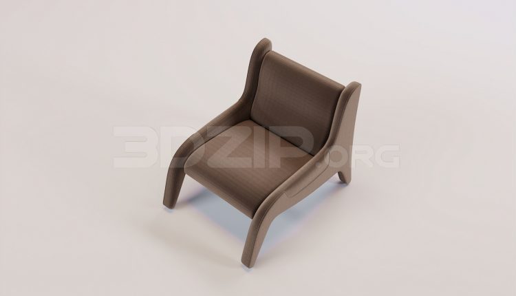 16756. Free 3ds Max Armchair Model Download (1)