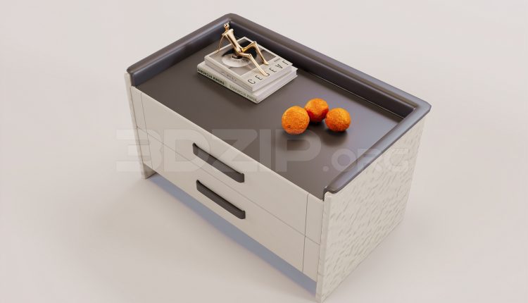 16758. Free 3ds Max Bedside Table Model Download (1)