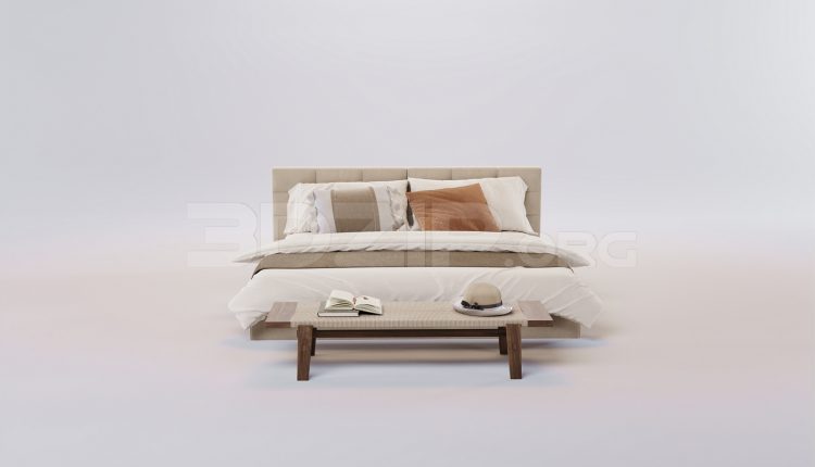16763. Free 3ds Max Bed Model Download (2)