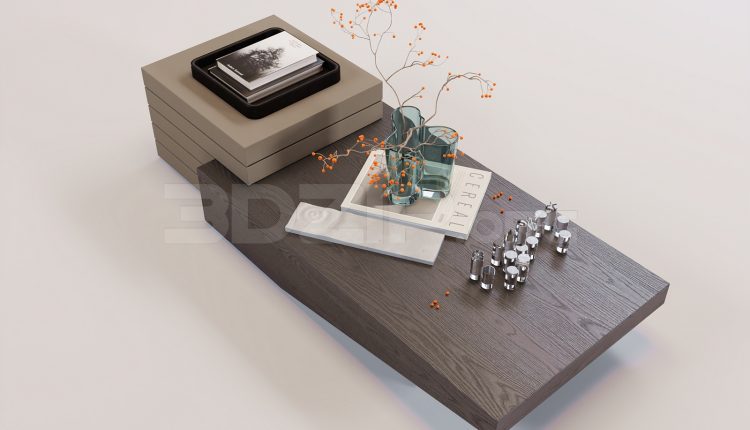 16769. Free 3ds Max Tea Table Model Download (1)