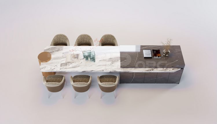 16774. Free 3ds Max Dining Table And Chair Model Download (2)