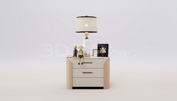16780. Free 3ds Max Bedside Table Model Download (2)