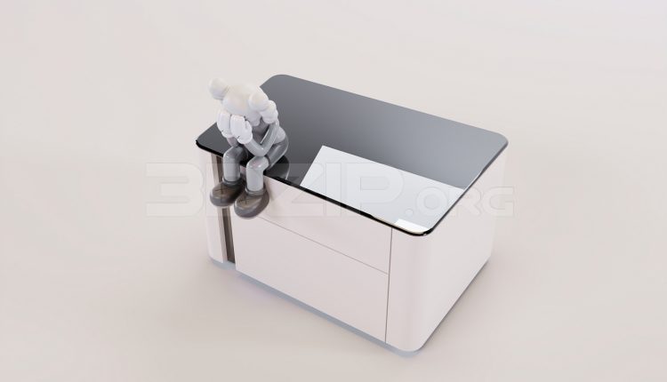 16785. Free 3ds Max Bedside Table Model Download (1)