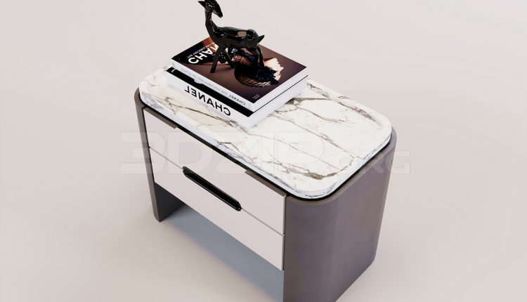 16801. Free 3ds Max Bedside Table Model Download (1)