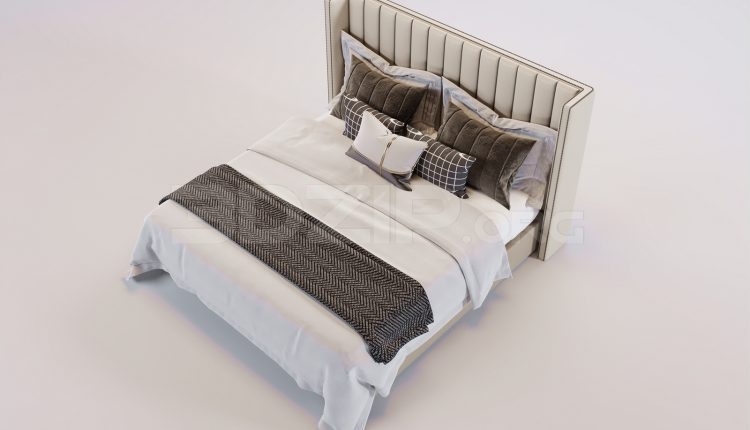 16803. Free 3ds Max Bed Model Download (2)