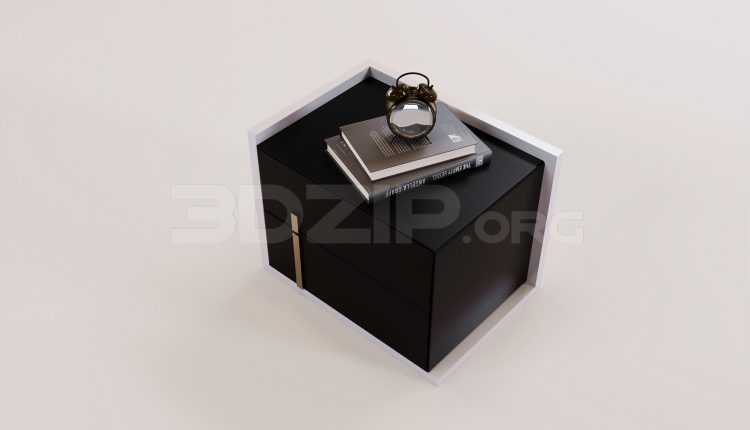 16804. Free 3ds Max Bedside Table Model Download (2)