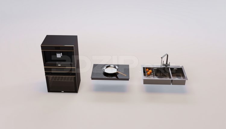 16809. Free 3ds Max Tableware Kitchen Model Download (2)