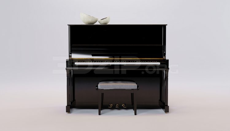 16821. Free 3ds Max Piano Model Download (2)