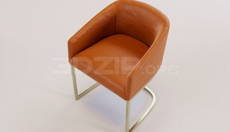 16823. Free 3ds Max Armchair Model Download (1)