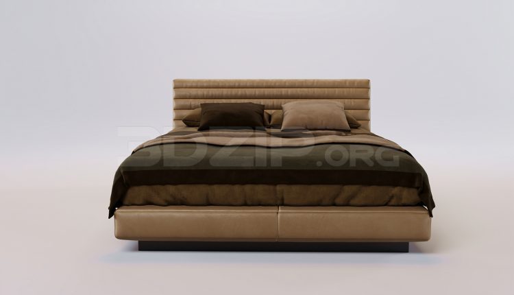 16824. Free 3ds Max Bed Model Download (1)