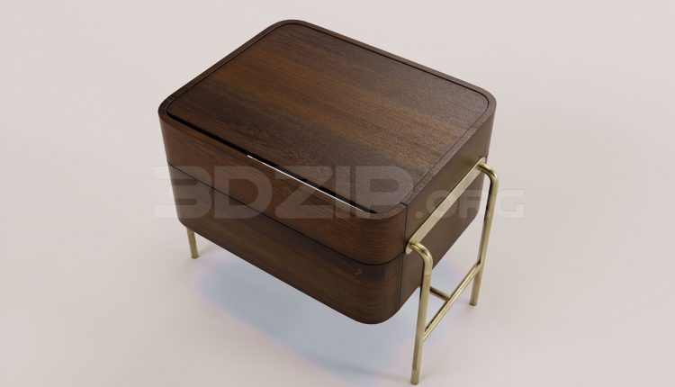 16825. Free 3ds Max Bedside Table Model Download (2)