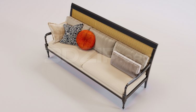 16833. Free 3ds Max Sofa Model Download (1)